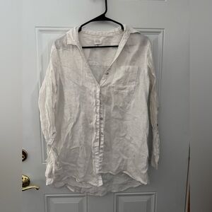 Sigrid Olsen Cream Linen Top